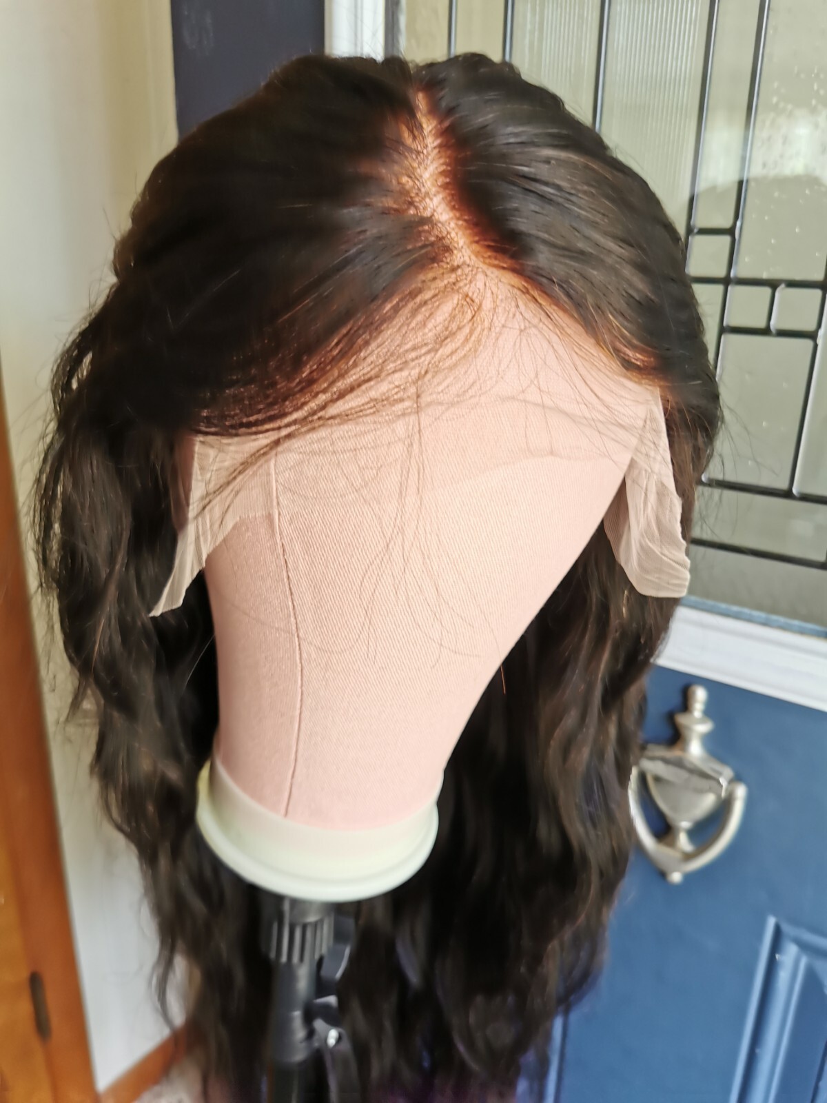 Ready To Go Bleached Knots High Quality Sexy 30” Human Hair Front Lace Wig 1B