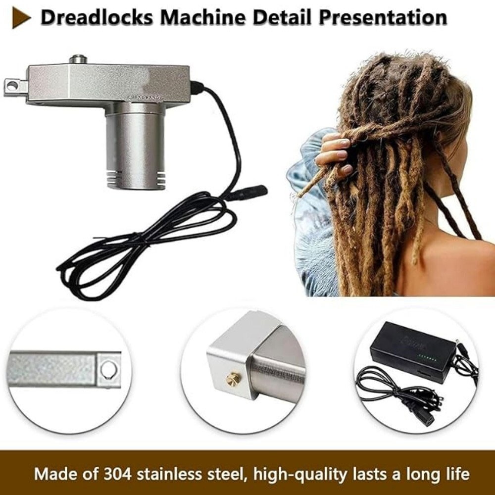 6/8/10MM Dreadlock Machine Crochet Braiding Electric Instant loc Machine