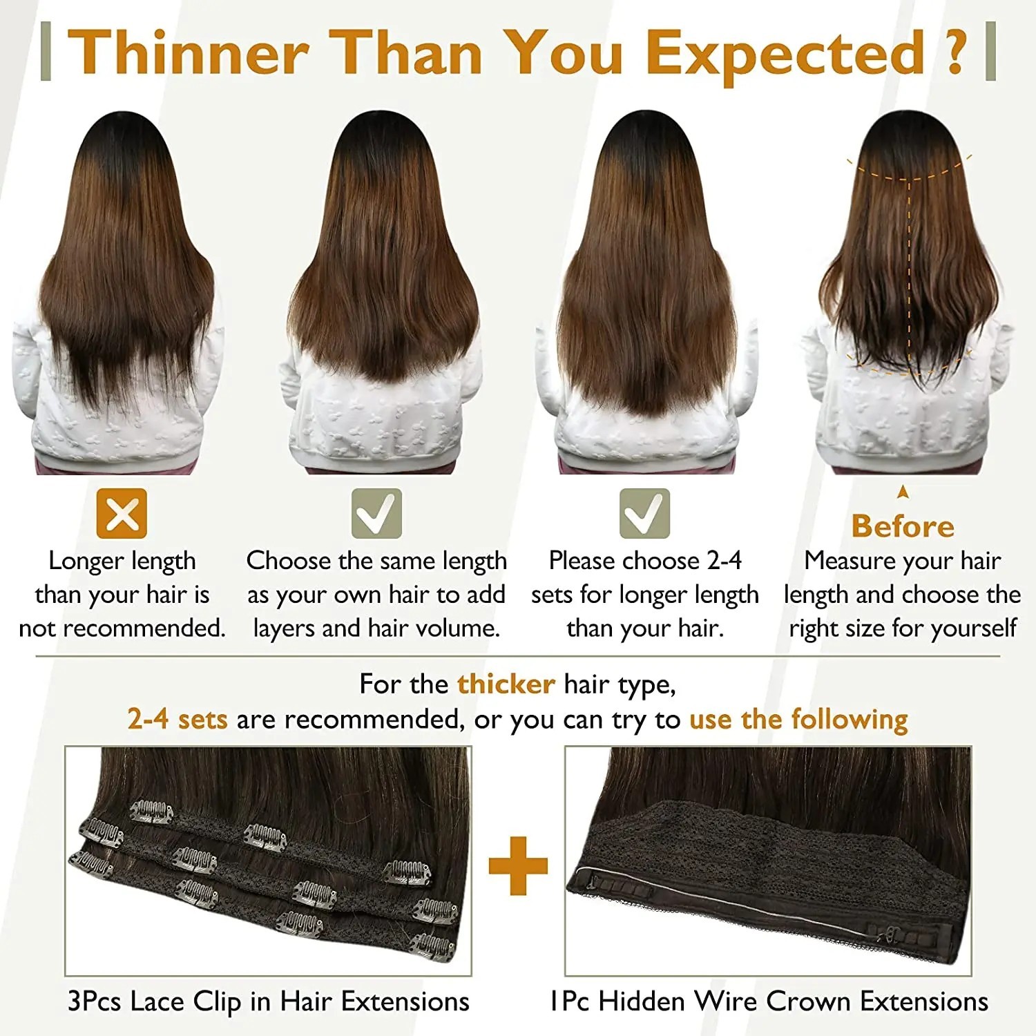 Full Shine 50 Grams 100% Real Clip Remy Human Hair Extensions Full Head Thick