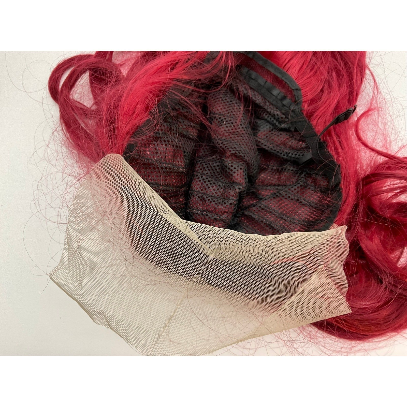Unbranded Lace Front Wig Women OS Burgundy Red Long Wavy Dark Roots Cosplay