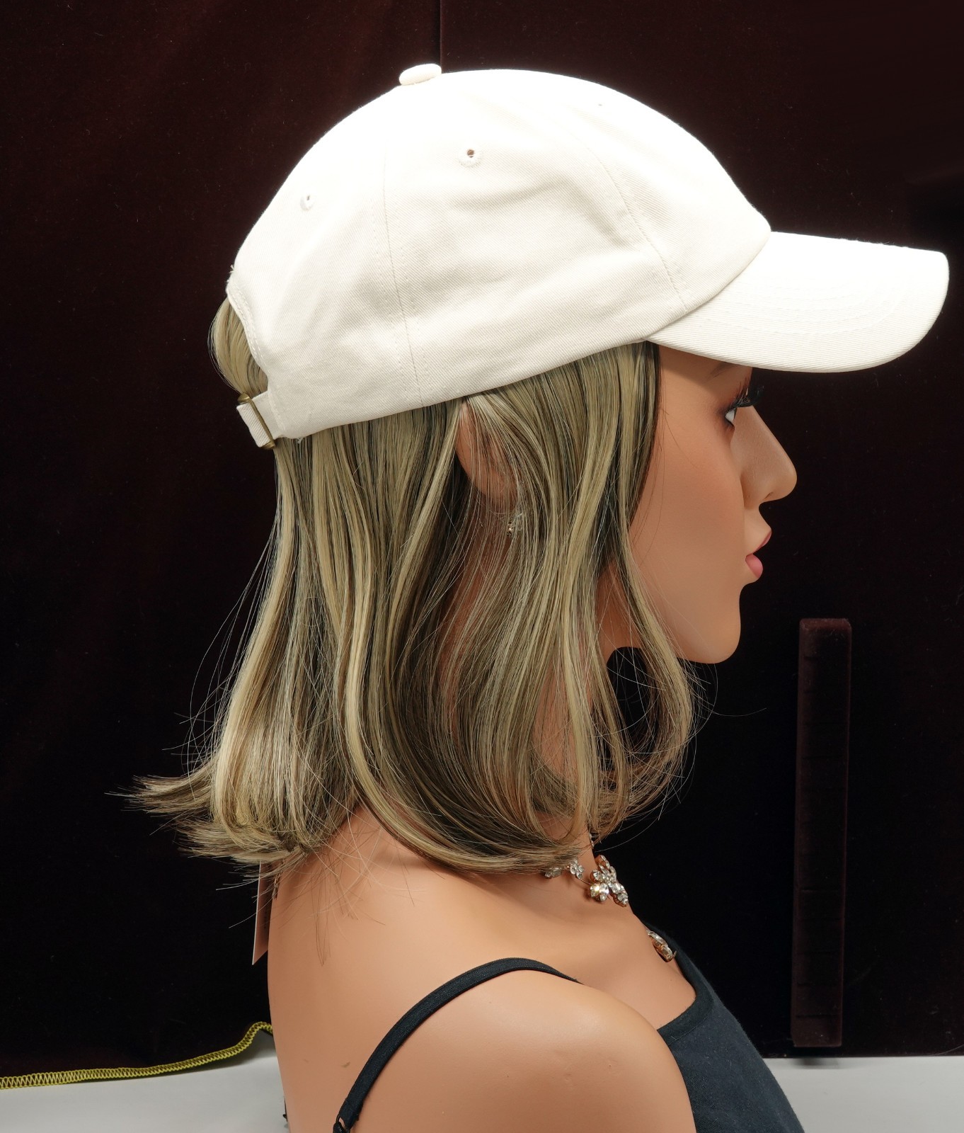 CLASSIC HAT by HENRY MARGU Beige Hat w/Hair 12H-Dark Blonde/Brown CLEARANCE! NEW