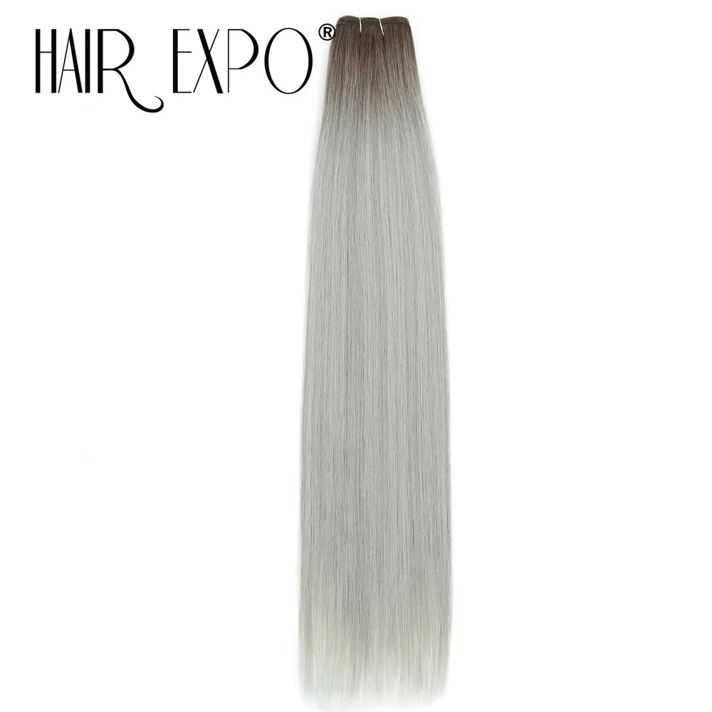 Smooth Long Ombre 26Inch Synthetic Yaki Straight Hair Bundles 150g Natural Hair