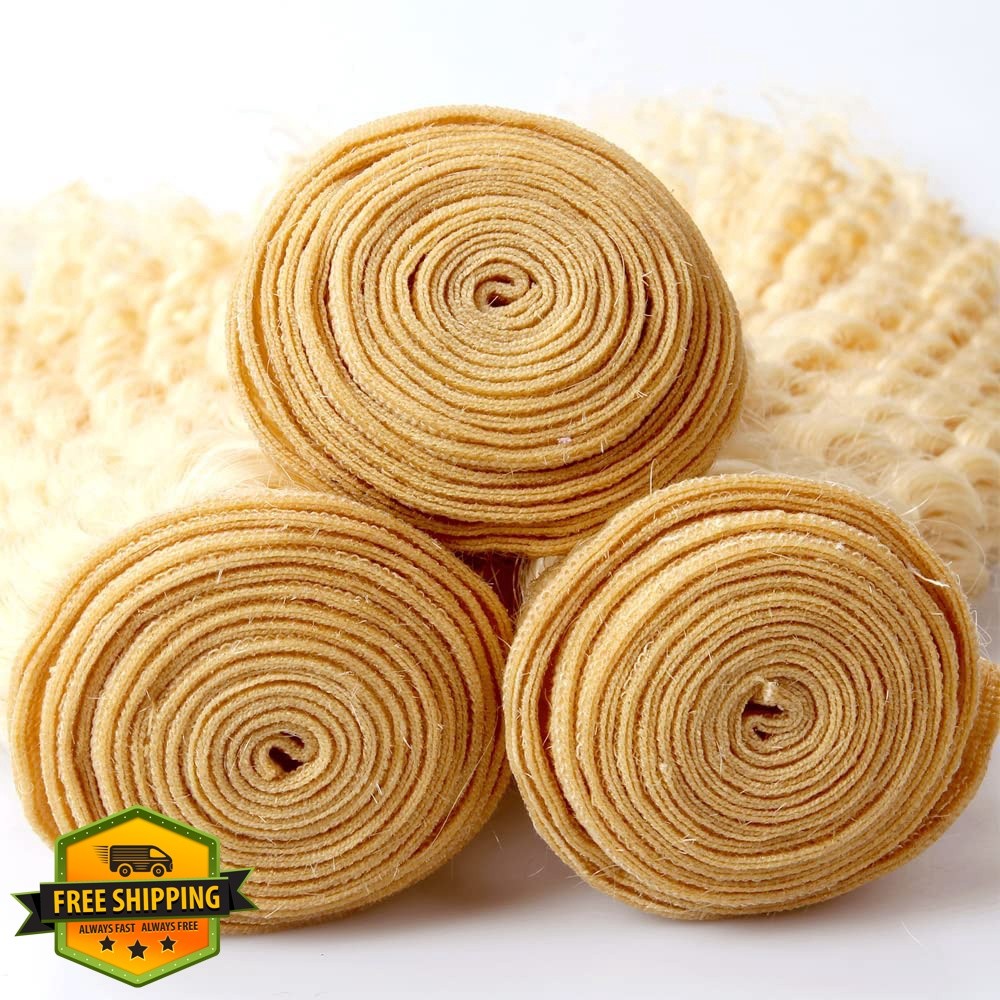 FuivJuix 32 Inch #613 Blonde Deep Wave Human Hair Bundles