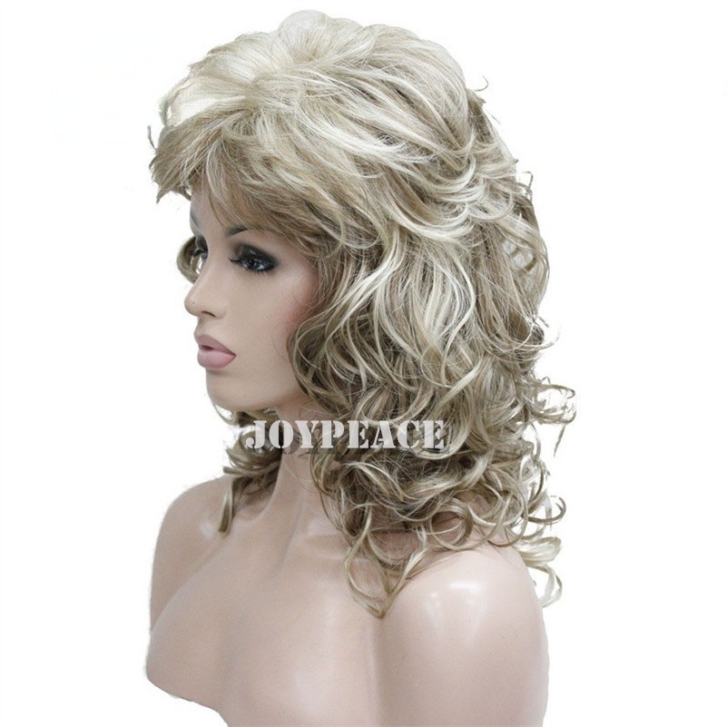 16 In Mid Length Women Natural Daily Shag Caples Wavy Layered Synthetic Hair Wig