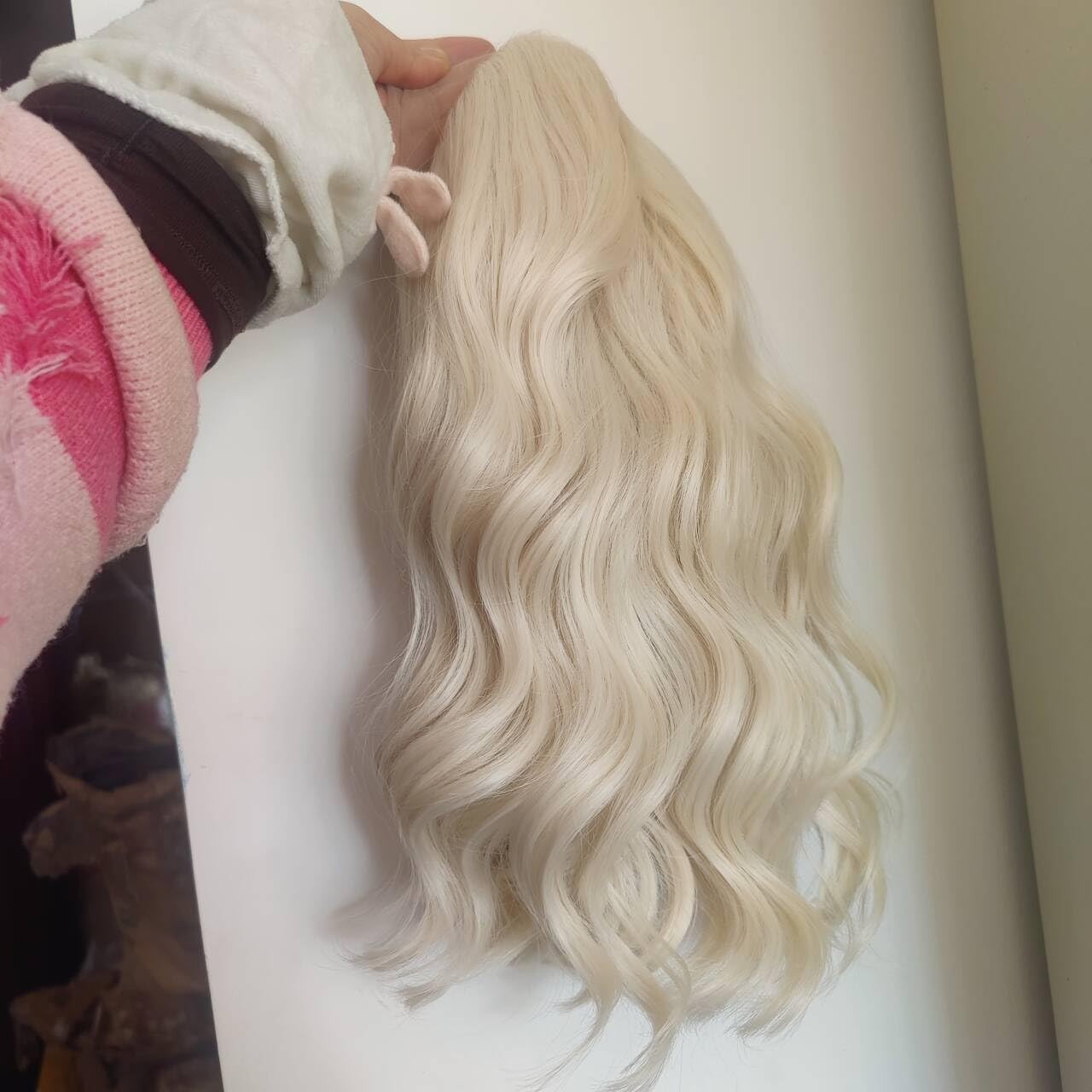 Xiweiya 60 Platinum Blonde Curly Wig Short Blonde Lace Front Wig Natural White