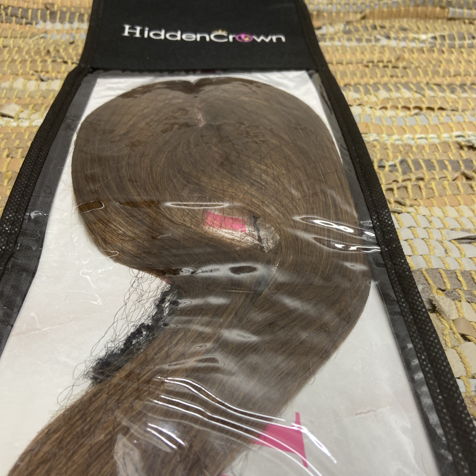 Hidden Crown PO-HN-0902 HN-ECT-#6-R. 5 X 2.75 Remy Hair Easi Topper Brown