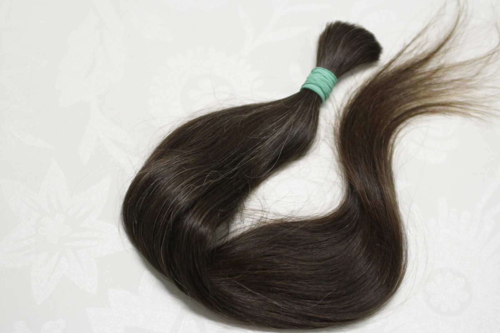 LUX with GRAY THIN Natural Ukrainian Slavic Hair Extension 55cm/21,7″ 54gr/1,9oz