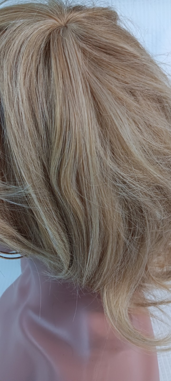 Women’s breathable net adjustable buckle thick synthetic Spring Honey hair wig