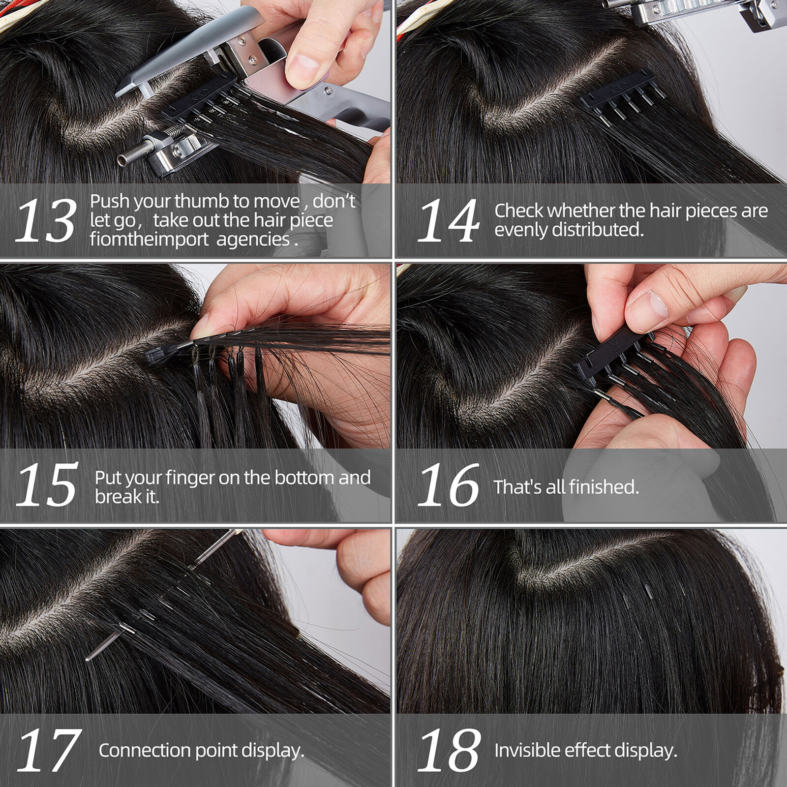 6D Extension Machine Natural Human Hair Connector Kit Last Up To 6 Months