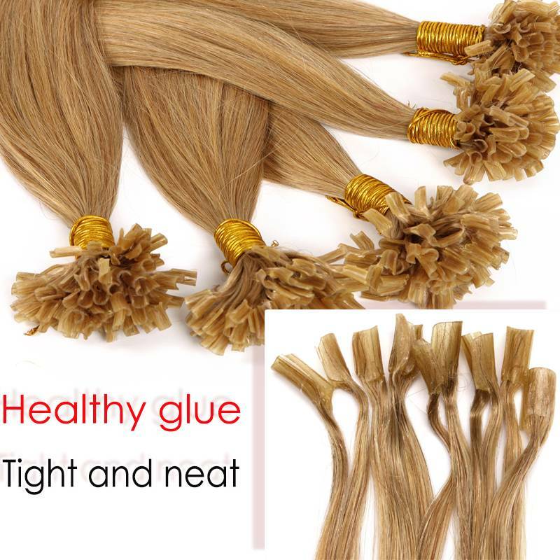 Hot Fusion 0.5g 1g Pre Bonded Nail U Tip Real 100% Human Remy Hair Extensions US