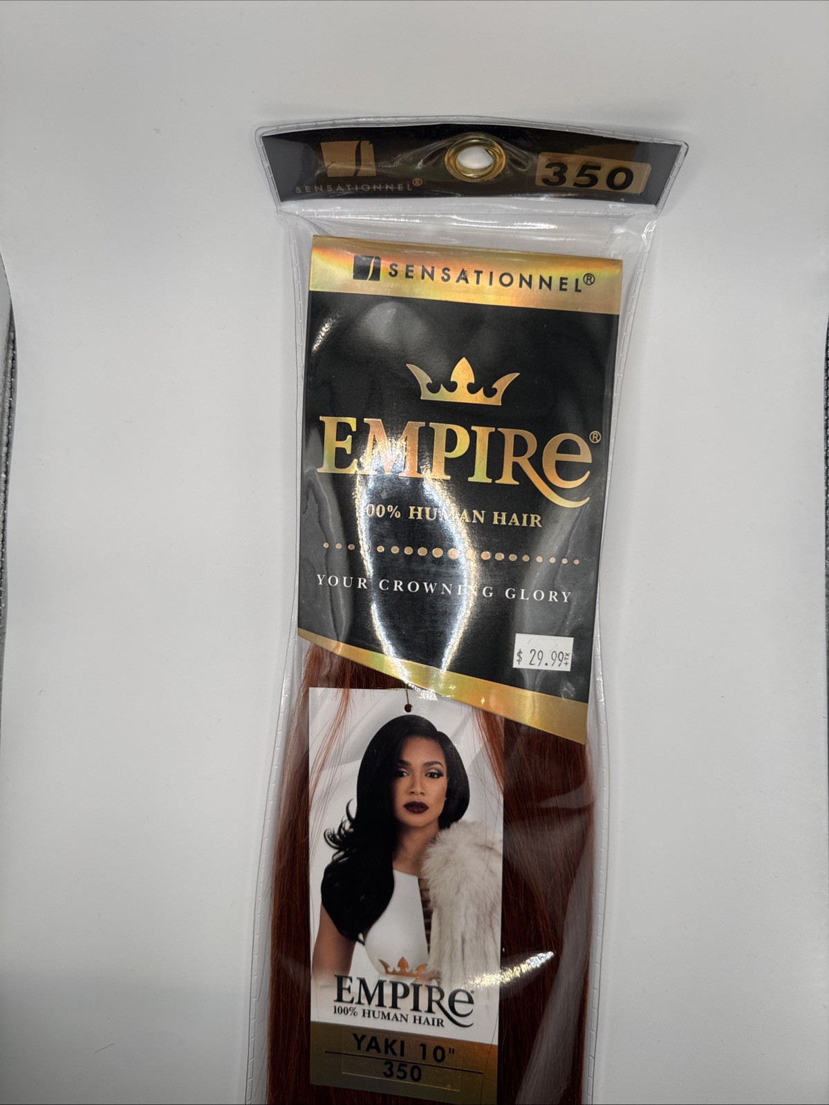 Sensationnel Empire 100% Hh Human Hair Yaki 10” Color 613
