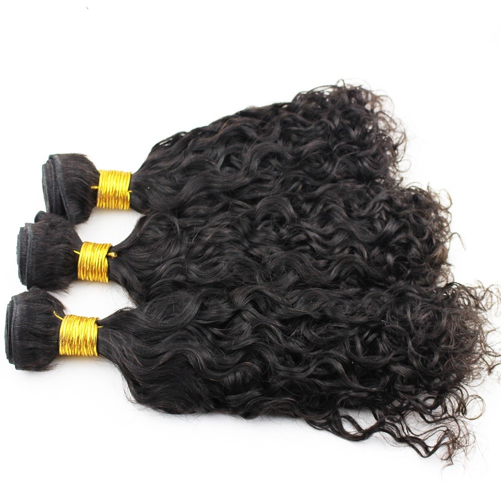 Brazilian Virgin Hair Natural Wave 3 Bundles 8″10″12″ With 10″ Lace Closure