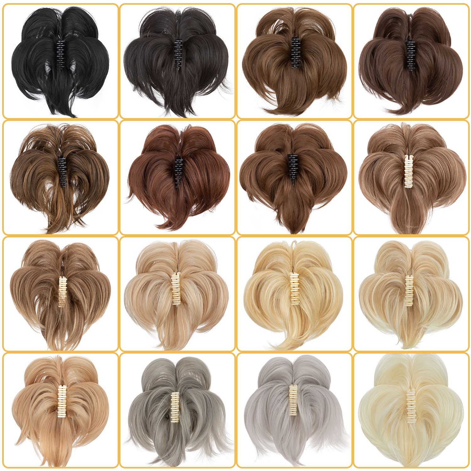 Thick 95G Jaw Claw Clip In Ponytail Curly Wavy Hair Extensions Natural As Human
