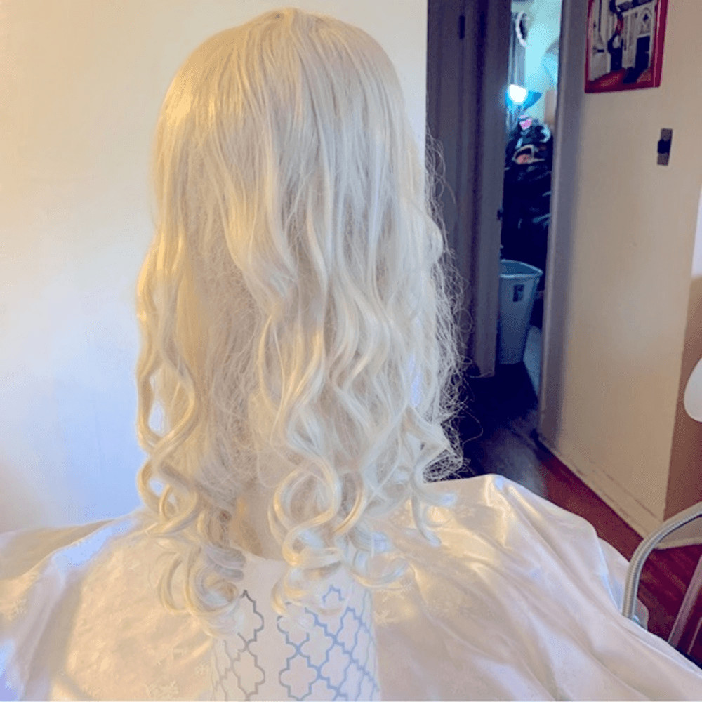 Wig Cosplay Miss U Hair XL Blonde Curls Adjustable Straps Gorgeous