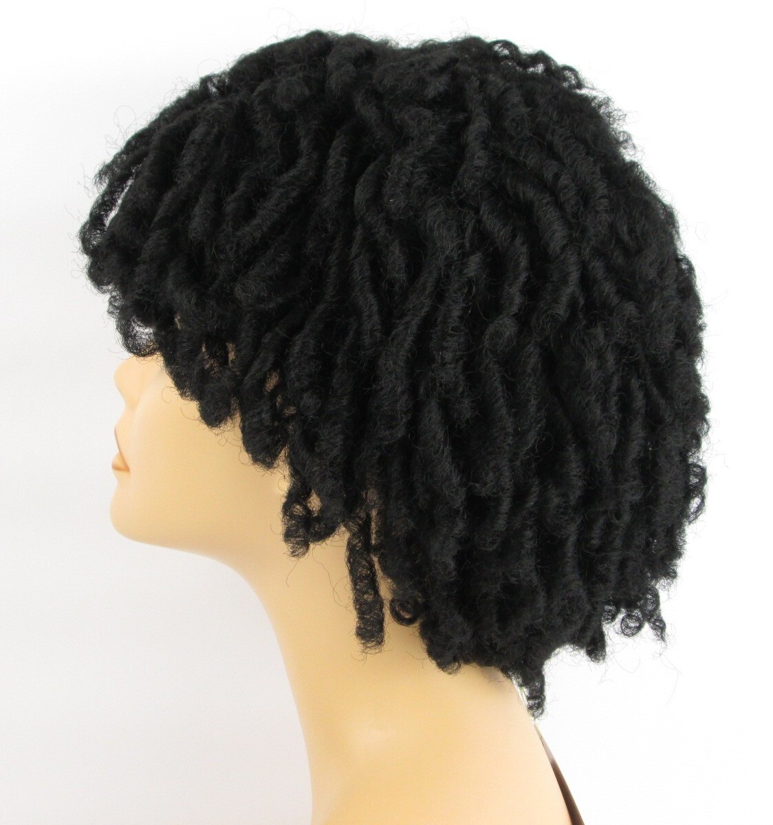 ADULT MENS WOMEN SHORT TWIST CROCHET LOCS KINKY DREADLOCK WIG CURLY AFRO RACHEL