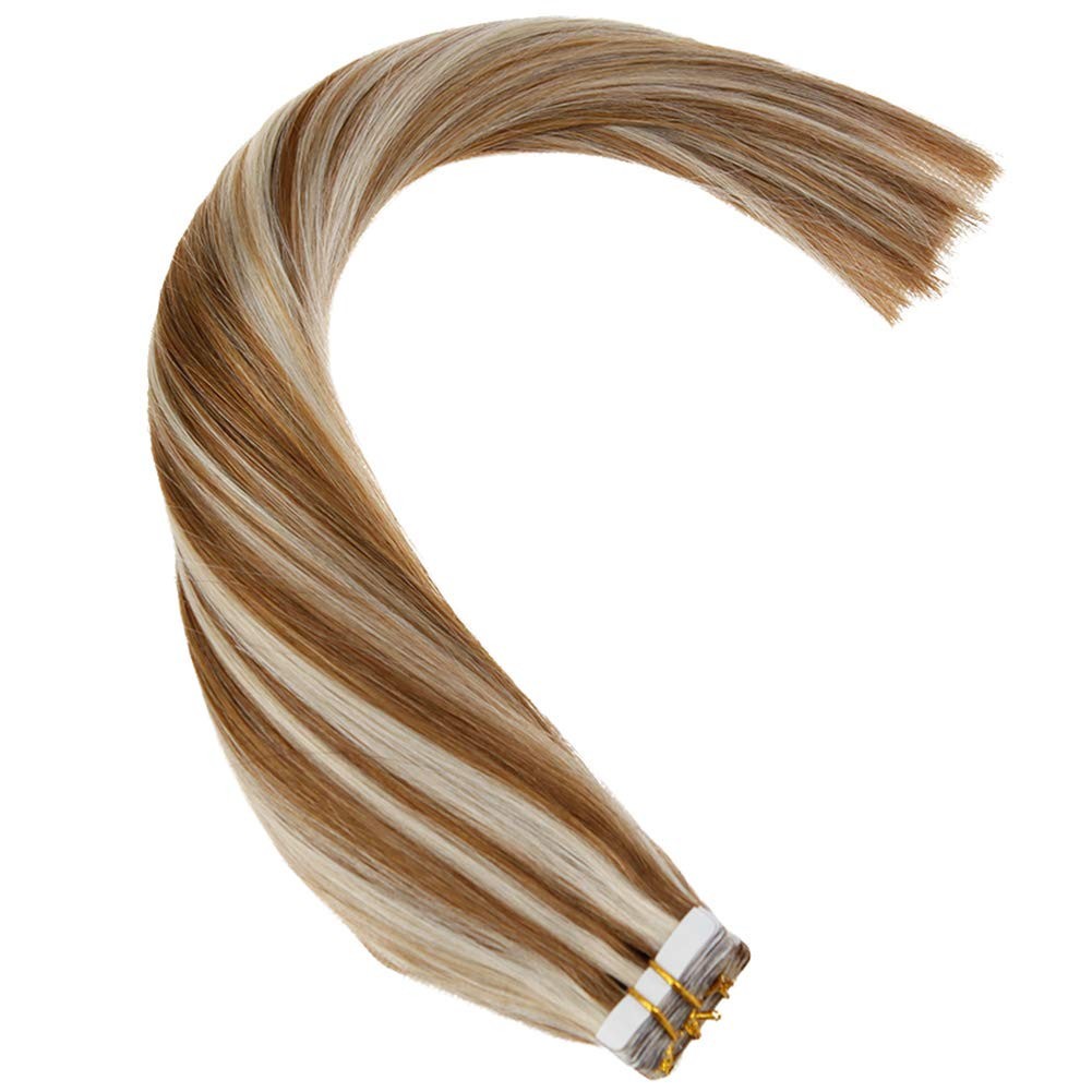 Tape in Hair Extensions 100% Remy Real Human Hair Seamless Skin Wefts Balayage