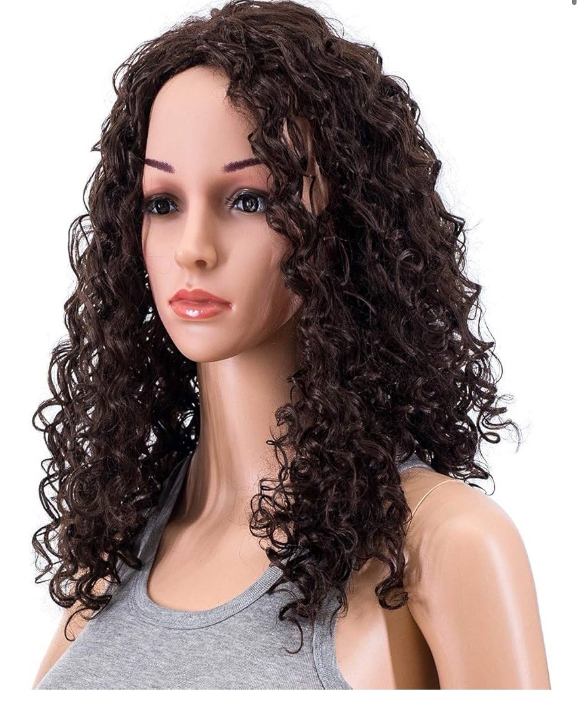 20-Inch Long Big Bouffant Curly Wigs for Women Synthetic Heat Resistant Fiber…