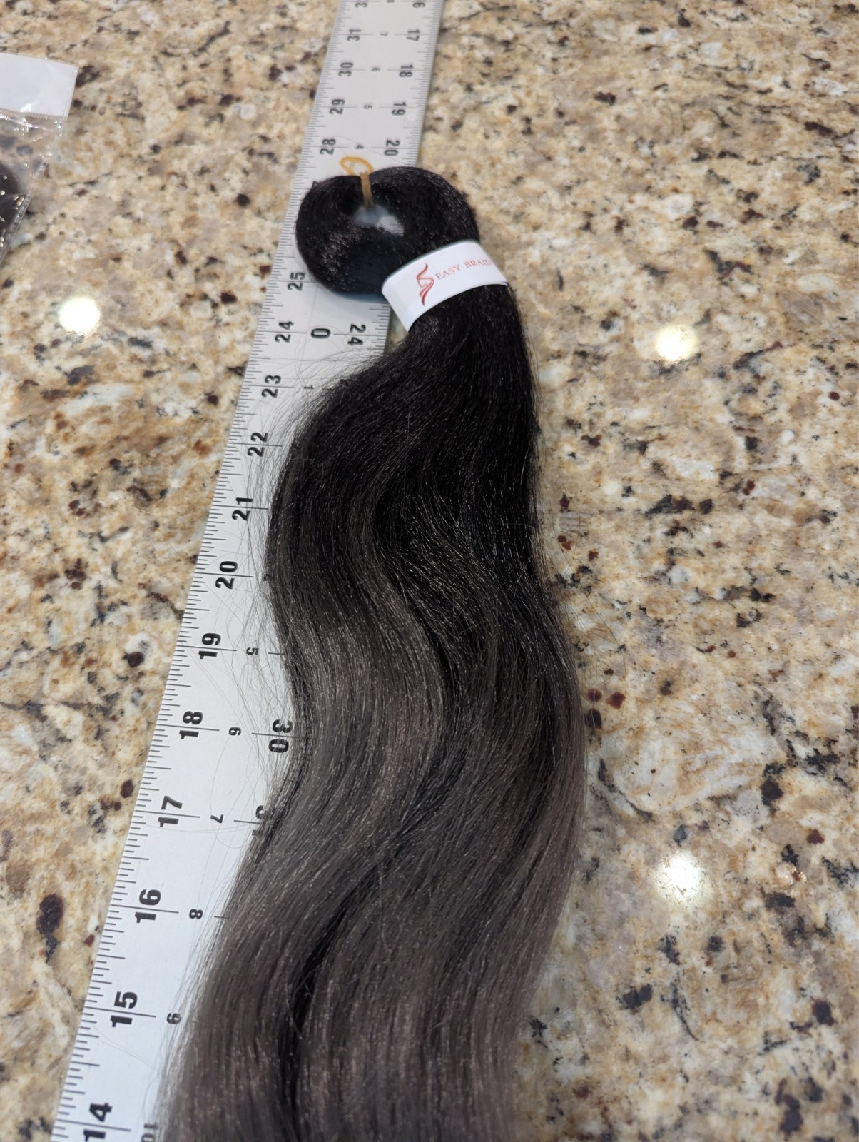 26″ Easy Braid Hair Pre Stretched Knotless Braiding Hair Ombre Brown to Grey 3pc