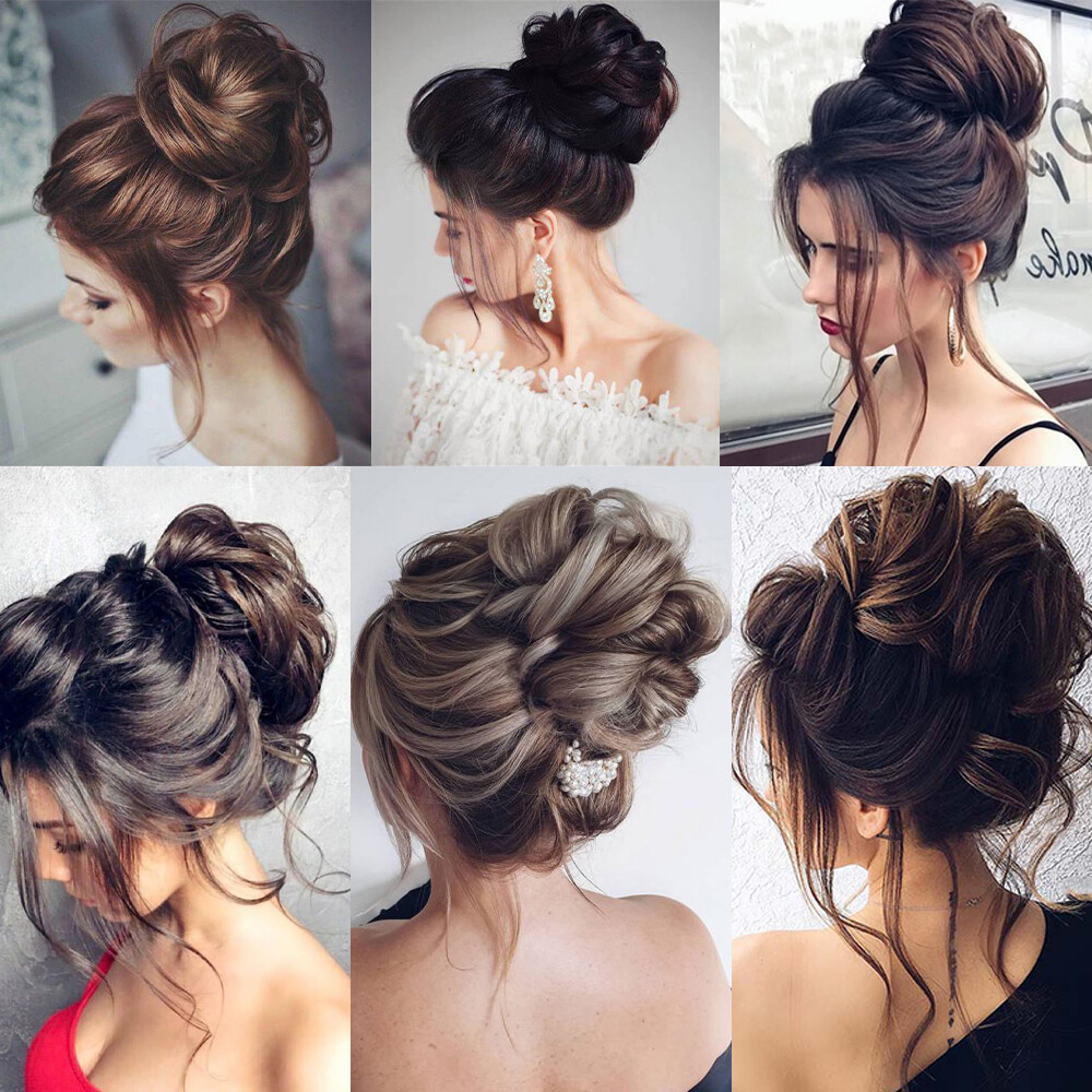 Large Tjicker Scrunchie Messy Bun Updo Tousled Hairpiece Wrap Ponytail Extension