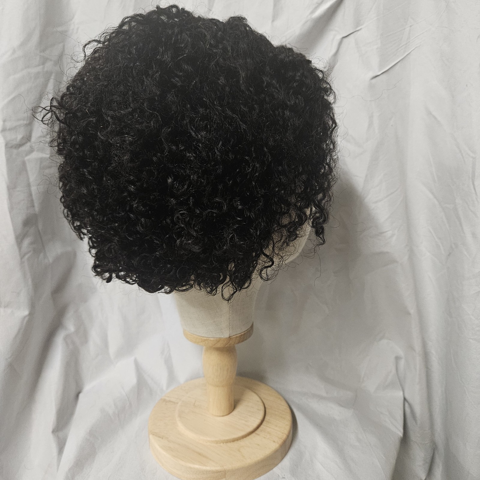 Luvme Hair Short Curly Minimalist HD Lace Glueless Wig side part 100%Human Hair.