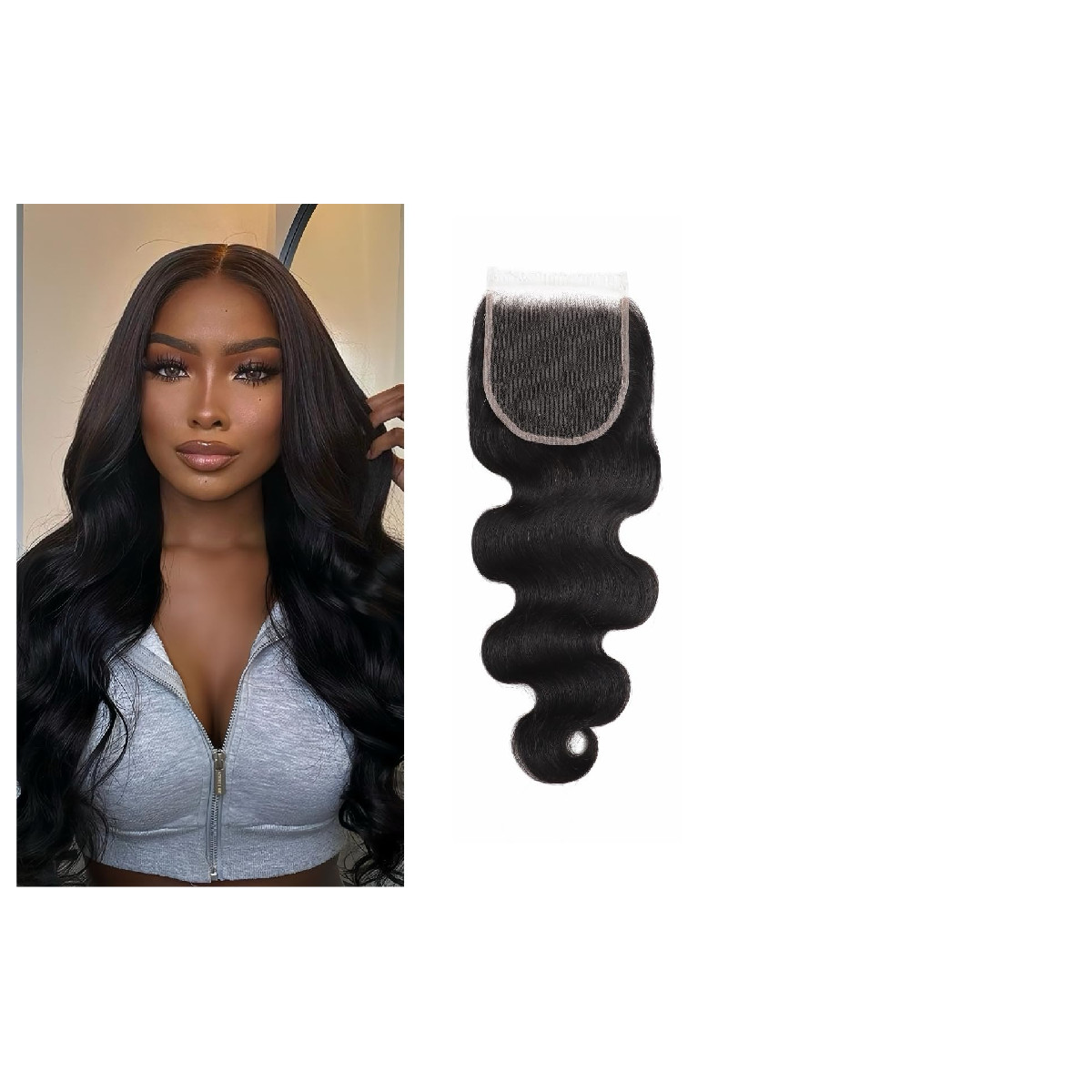Nerumo 5X5 Hd Lace Closure Body Wave Transparent Hd Lace Closure Human Hair 12A