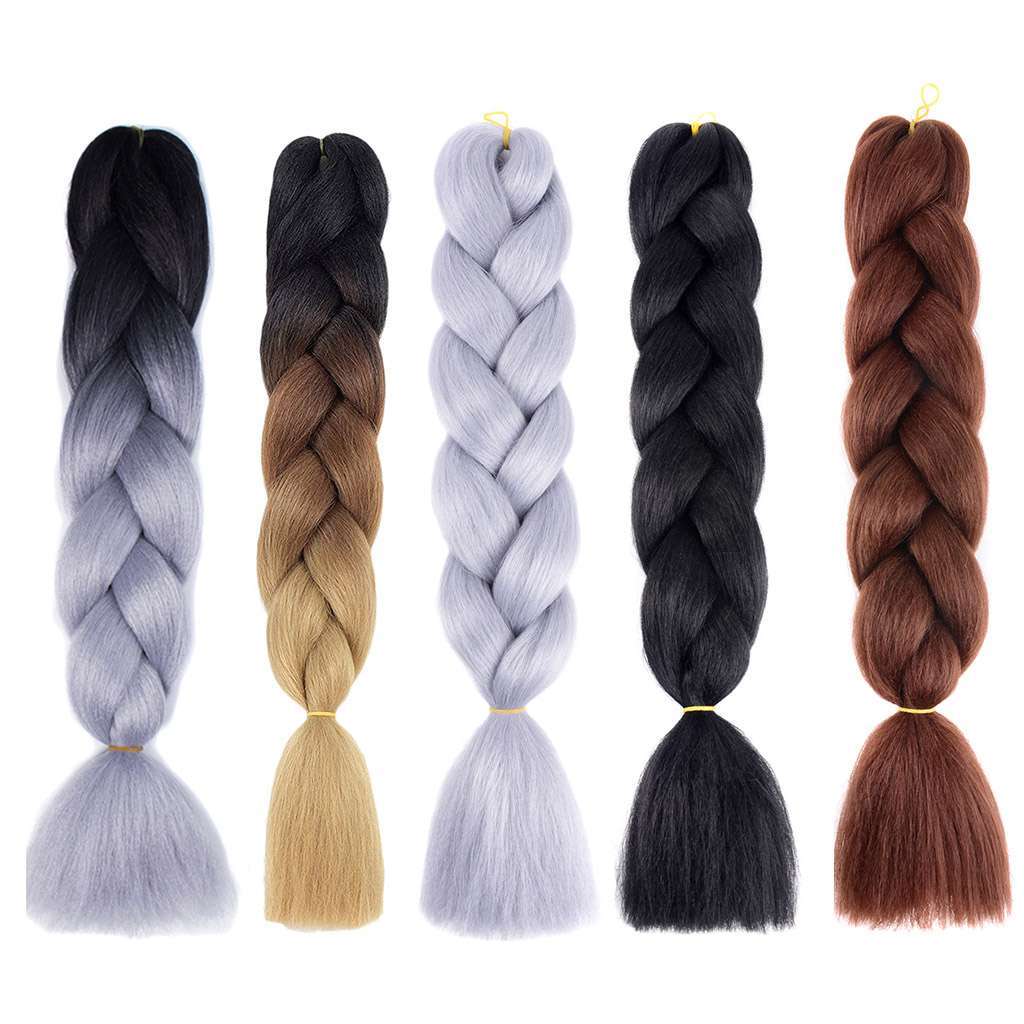 24” Afro Twist Braids Ombre Synthetic Kanekalon Jumbo Braiding Extension Hair