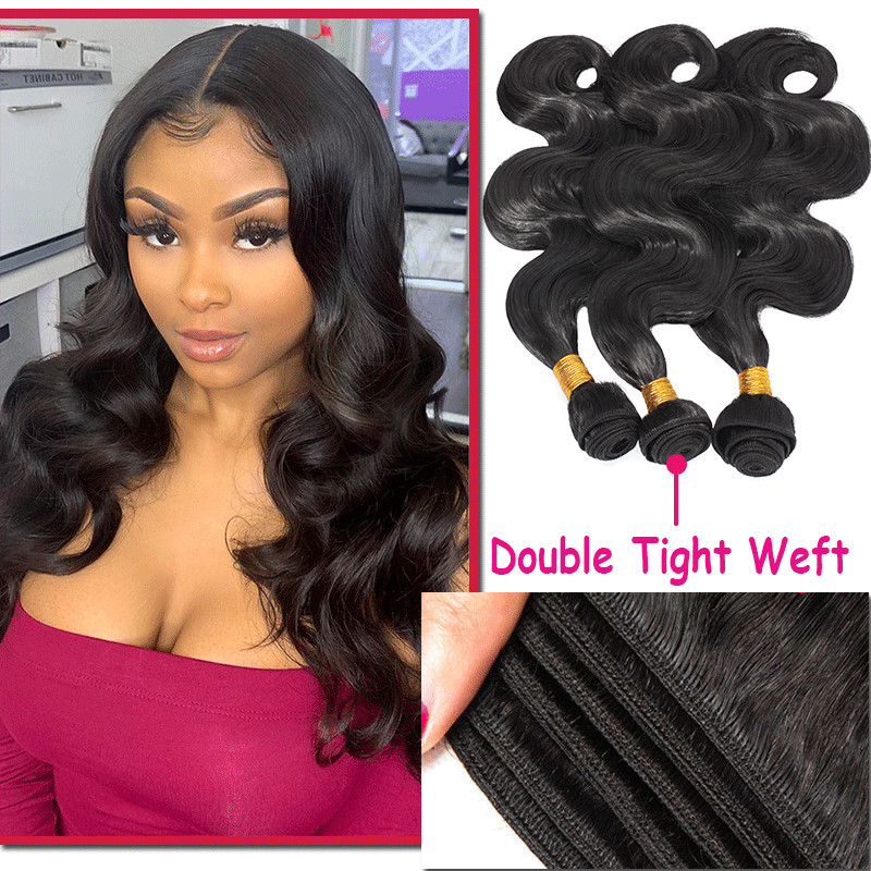 Brazilian Body Wave 100% Soft Hair Piece 3 Bundles 300g As Human Hair Extensions
