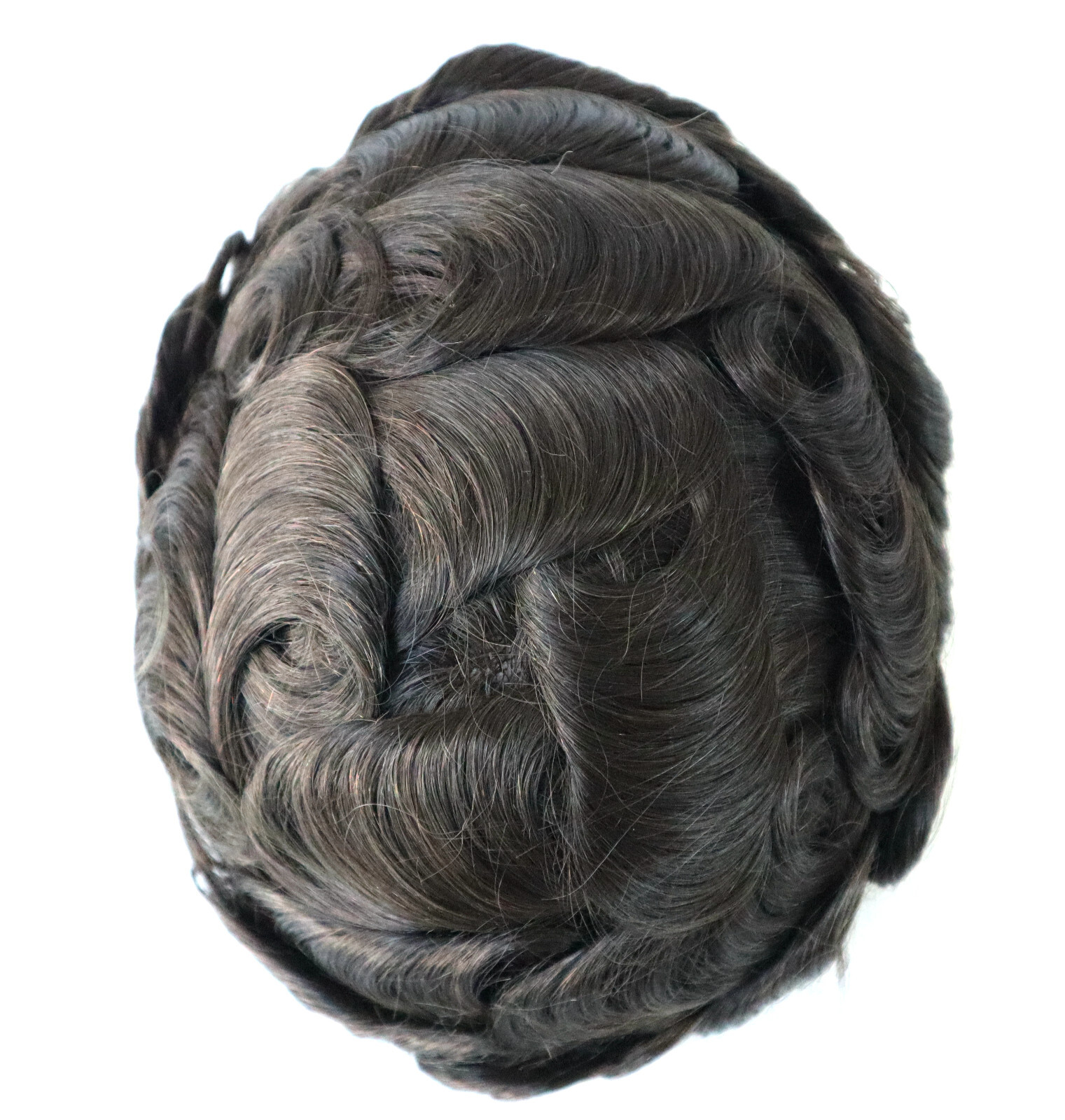 Toupee Men Human Hair Super Thin Skin V Men Toupee Human Hairpieces Wig Gents OS