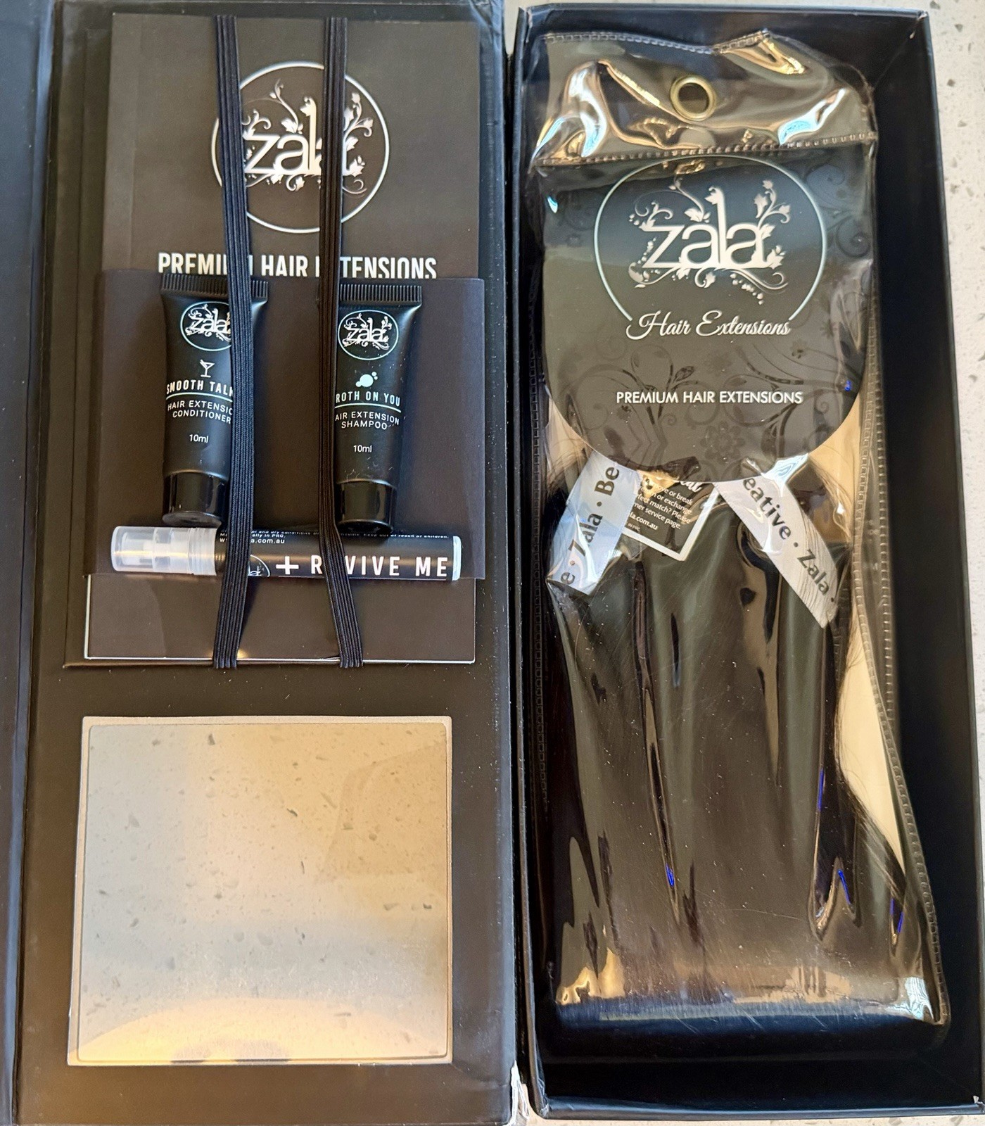 Zala Premium Clip In 9 Pc Human Remy Hair Extension 20” Dark Brown Kit – NEW!