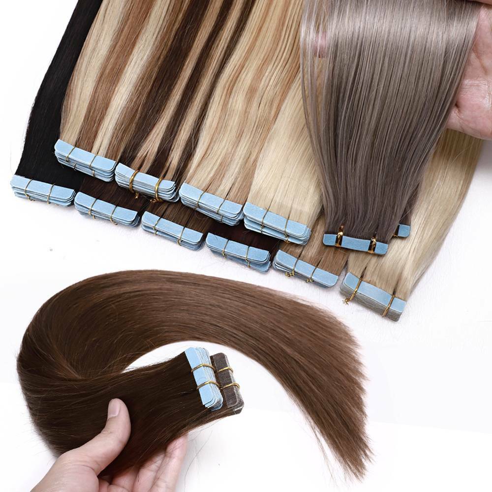 Skin Weft Tape in Remy Human Hair Extension Straight 20/40/60 Pieces Full Head