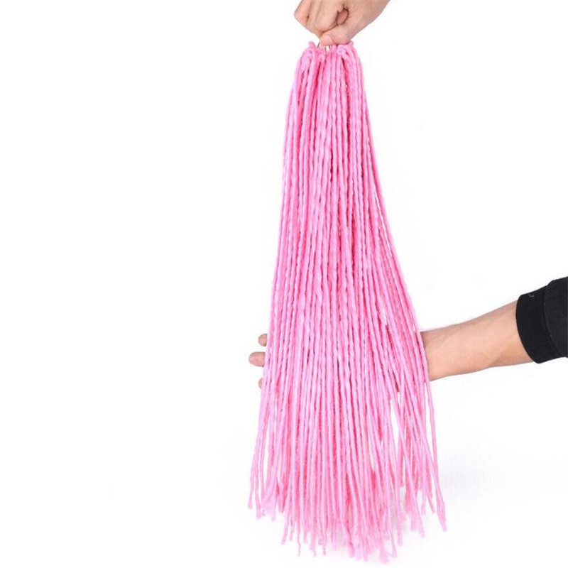 20″ Soft Thin Dreadlocks Crochet Braids Twist Faux Locs Crochet Hair Extensions