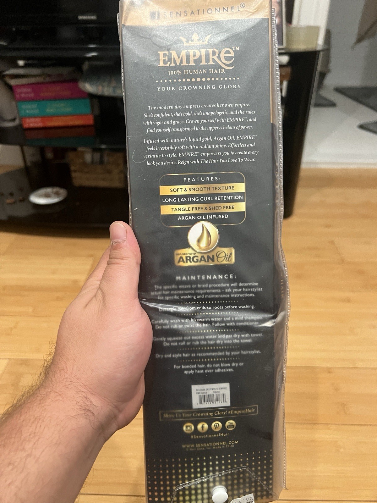 Empire 0 Human Hair Loose Deep 12’’ T1b/30 Infused with Argan Oil New Soft