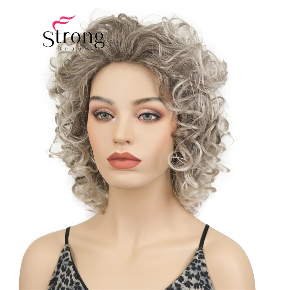 StrongBeauty Short Curly Wig Women Synthetic Natural Looking Daily Party Wigs