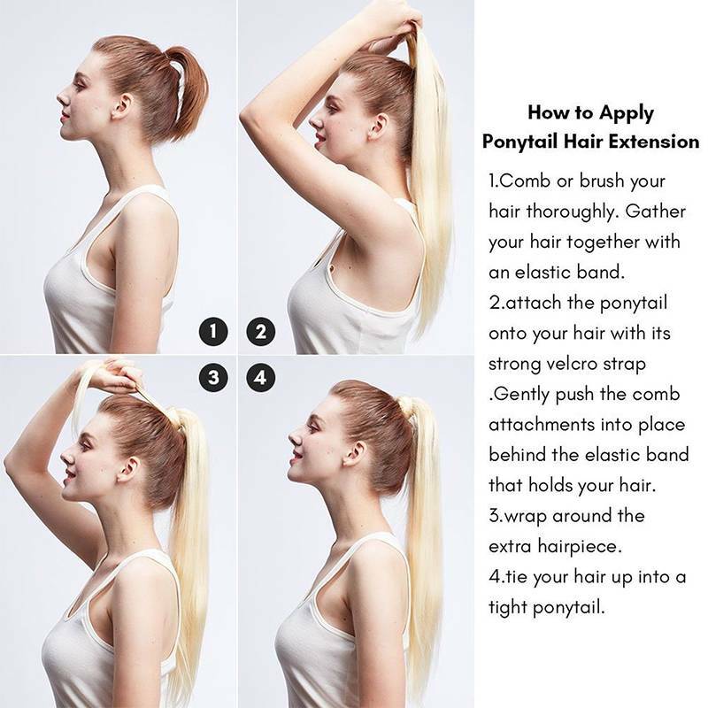 Extra Thick Real Wrap Ponytail Clip In Hair Extensions Pony Tail Long Curly Wavy