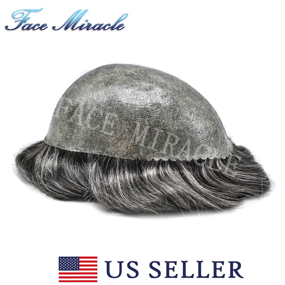 Mens Hair System All Poly Thin Skin Toupee for Men Human Hair Units Mens Toupee