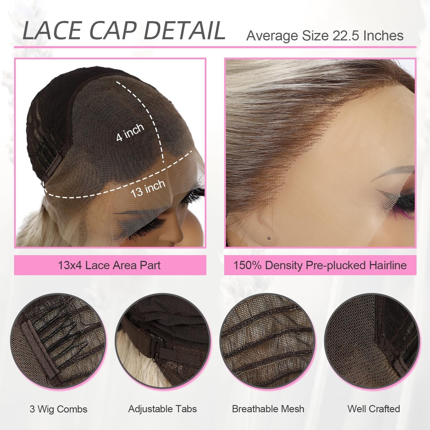 LACE FRONT WIG HUMAN HAIR BLENDED BLONDE BODYWAVE
