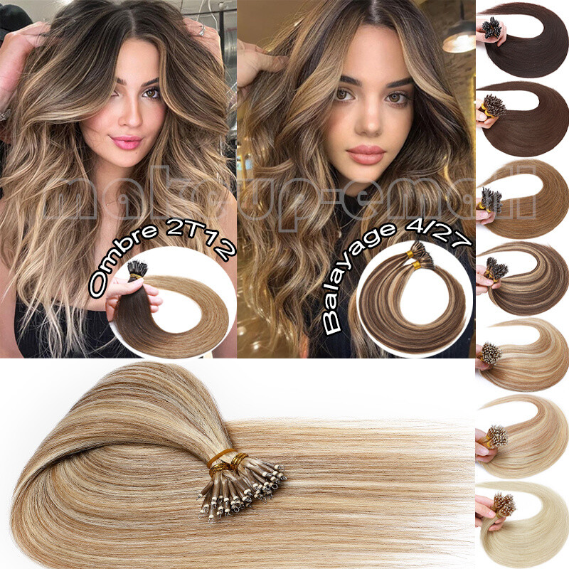 CLEARANCE Nano Ring Real Remy Human Hair Extensions Micro Loop Beads Thick 200S