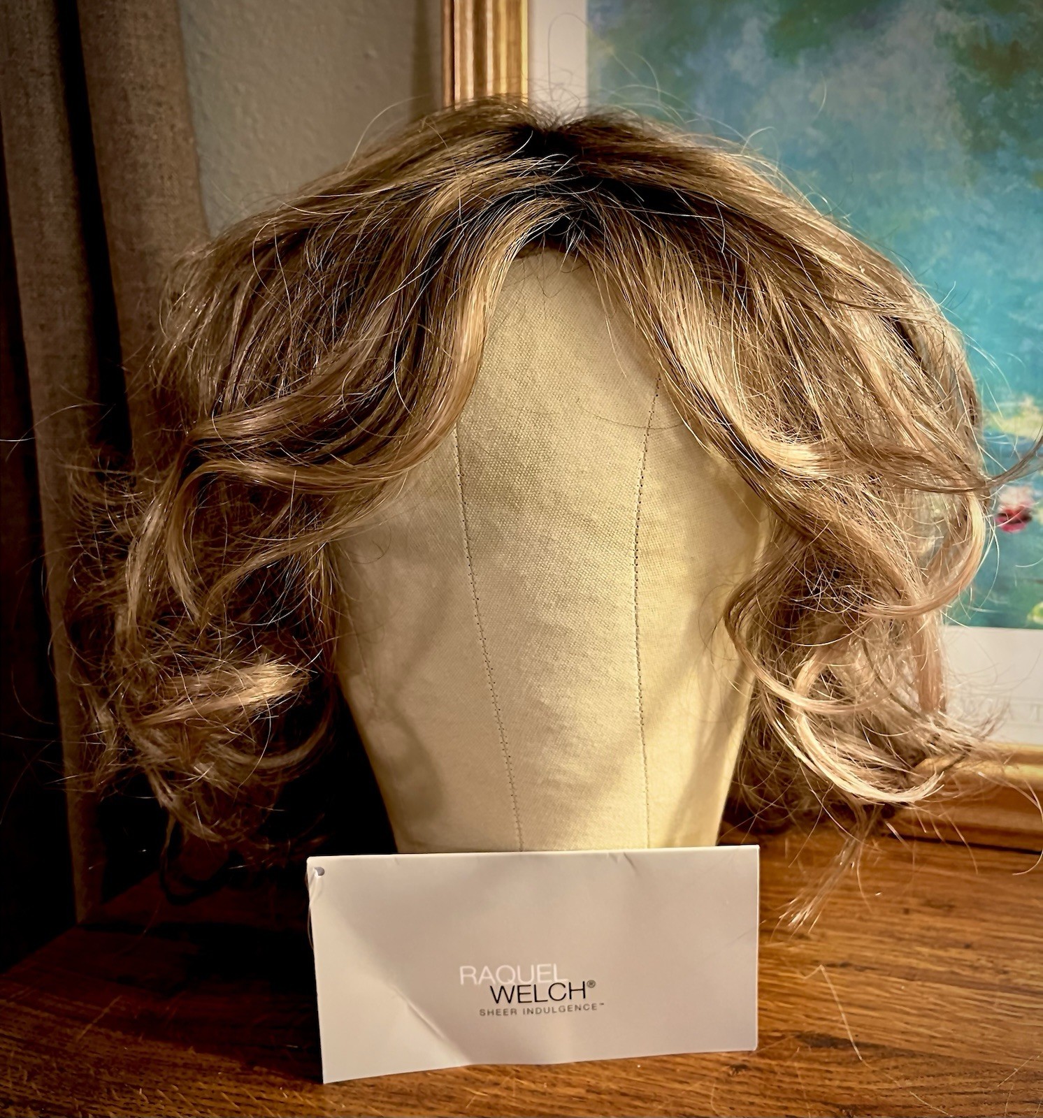 New With Tag Raquel Welch Memory Cap Brave The Wave SS Toast Wig Gorgeous Curls!