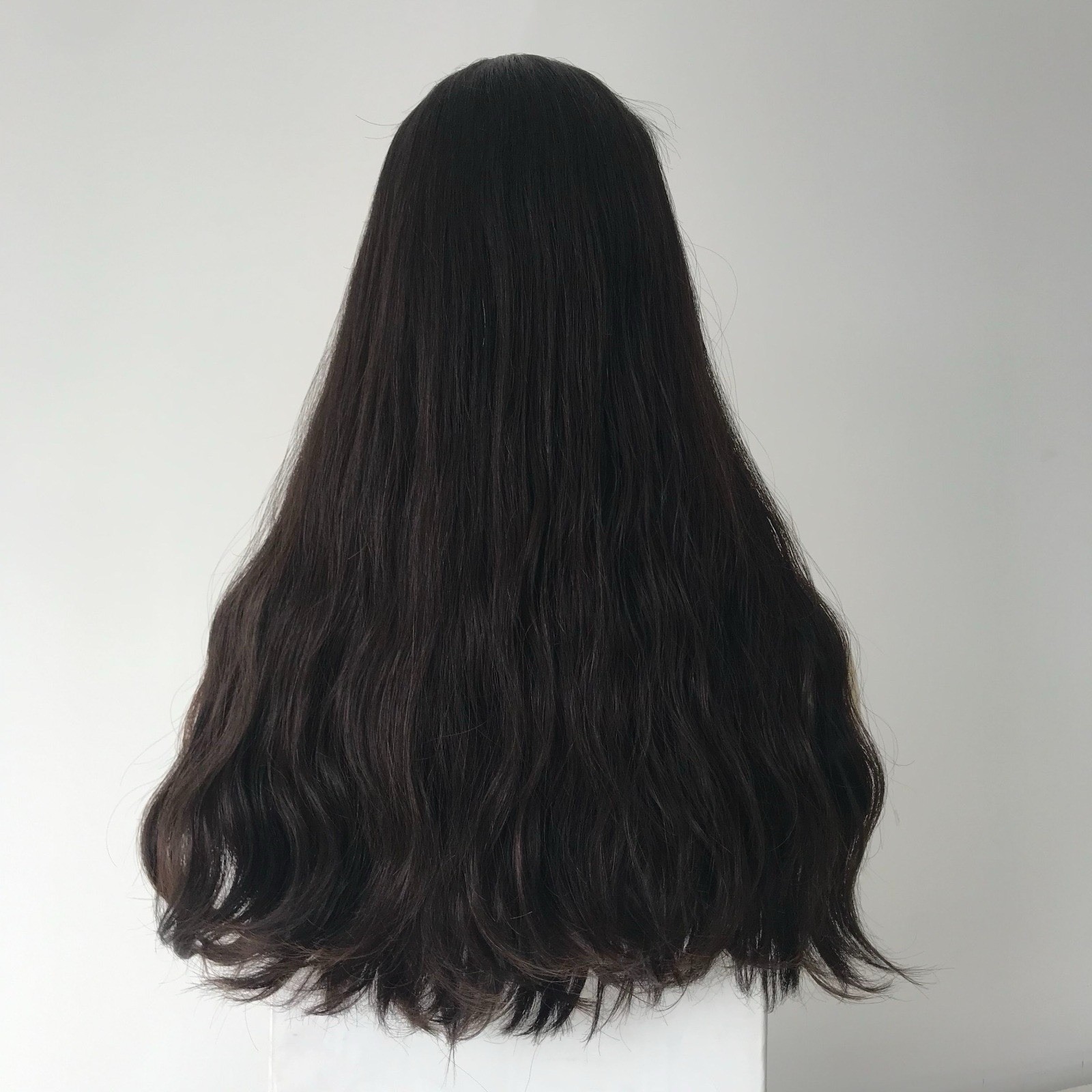 Human Hair Wig Sheitel – Color 4 | 22 Inch | Extra Small Layer | Wavy | Size M