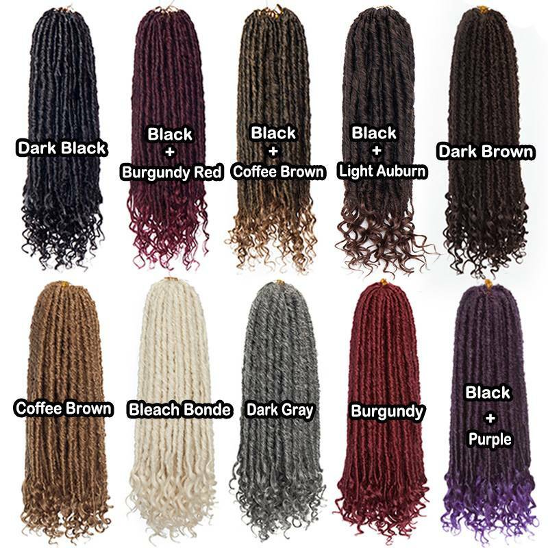 10 Colors Available Thick Goddess Faux Locs Crochet Braids Hair Extensions Woman