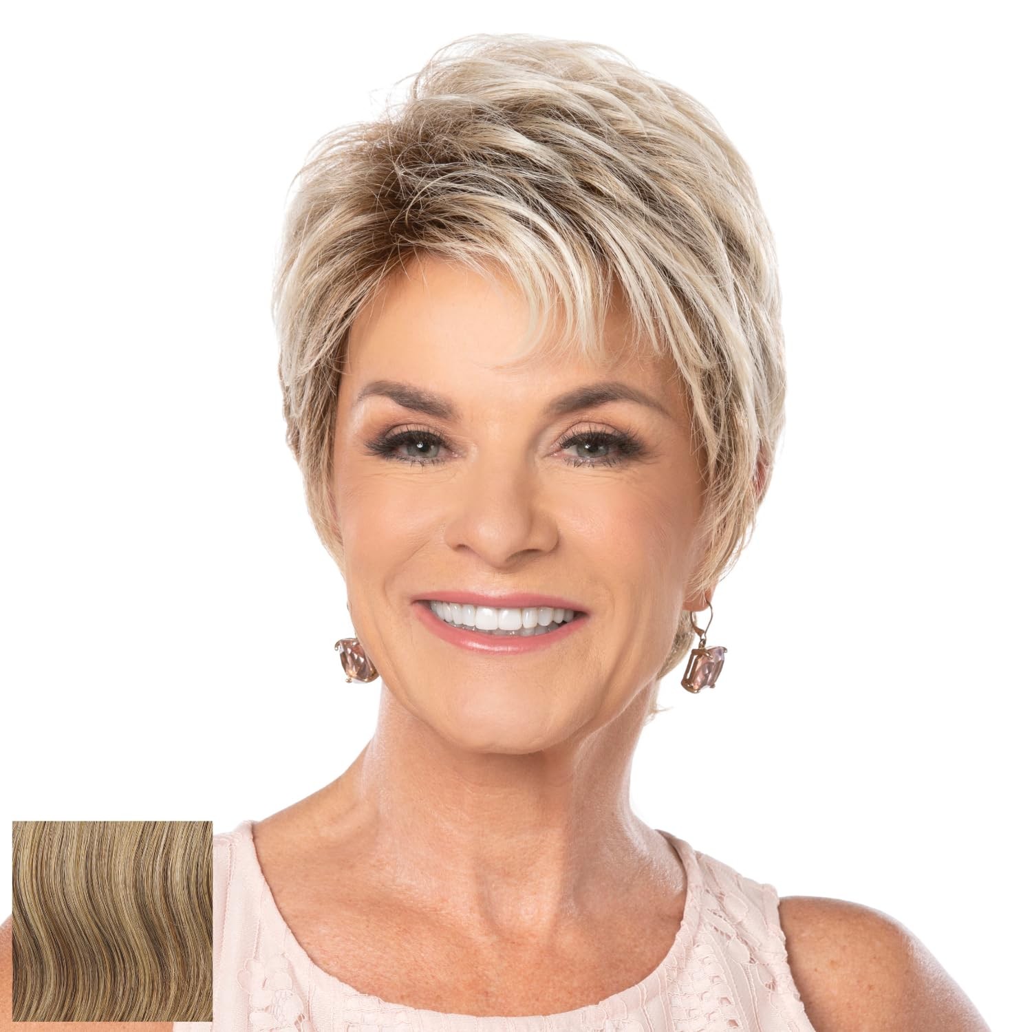 Toni Brattin Angelic Wig – Red Blonde Regular Size Short Textured Waves
