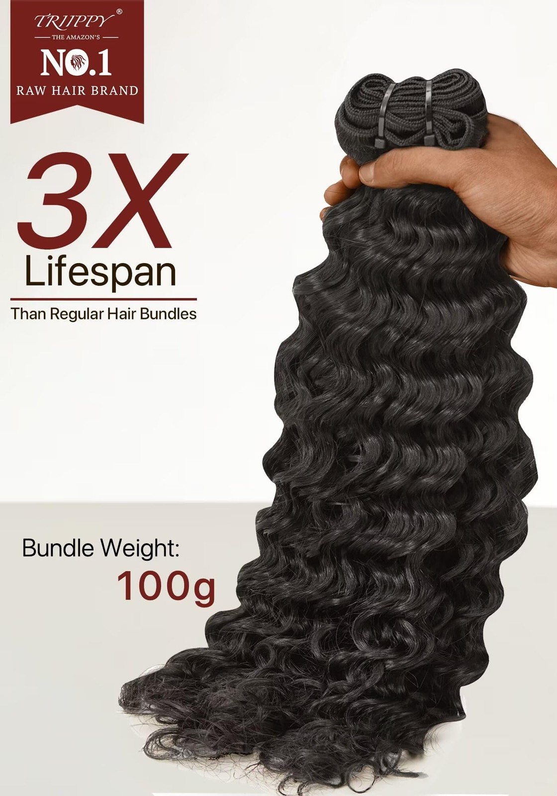 Triippy Deep Wave Bundles Human Haircurly Single Bundle By 100 Raw Cambodian