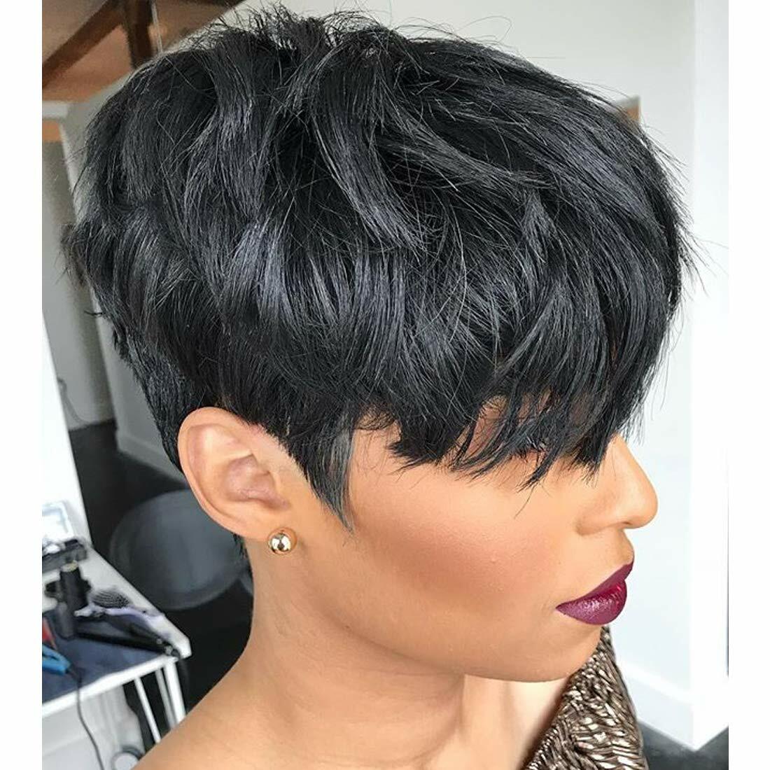 Short Pixie Wigs Brazilian Human Hair Pixie Cut Wigs Short Cute Wigs Natural Wig