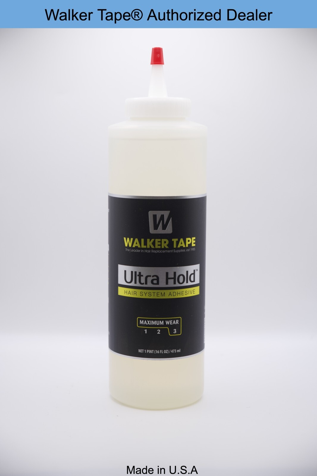 Walker Ultra Hold Adhesive Squeeze Bottle, Acrylic-Soft Bond, 4oz/ 16oz