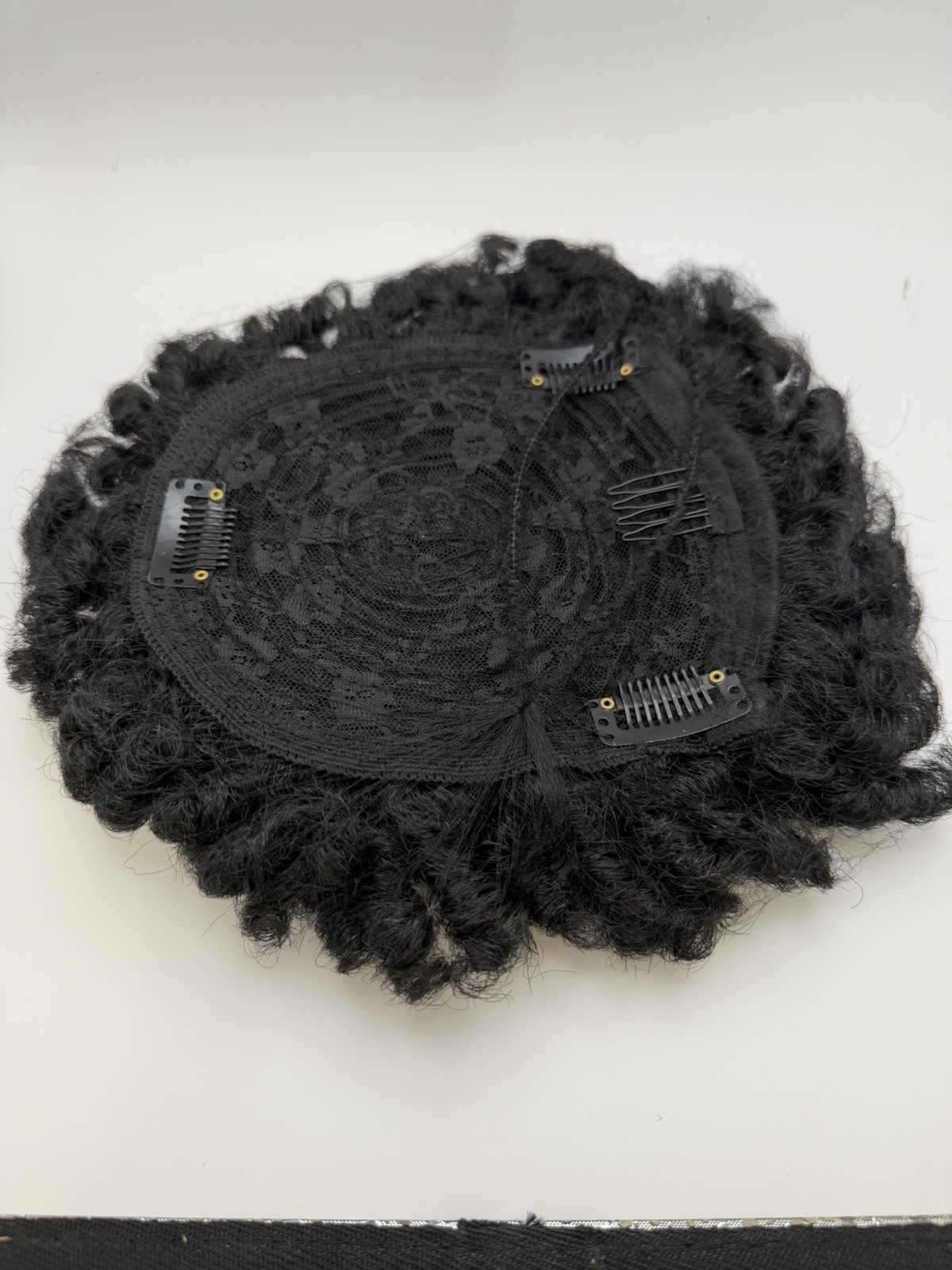 Synthetic Black Clip-In Curly Hair Topper – 🔥NEW🔥 in Sealed Bag
