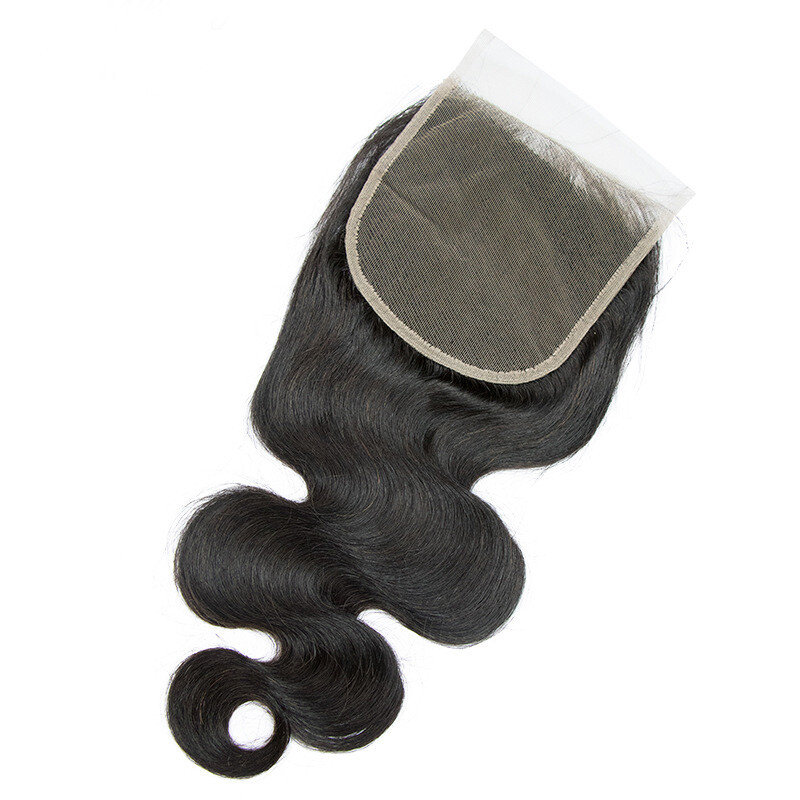 HD 5*5 Lace Closure Malaysian 100% Human Hair Silky Straight Body Wave