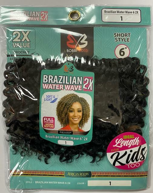 Bobbi Boss Synthetic Crochet Braid BRAZILIAN WATER WAVE 6″