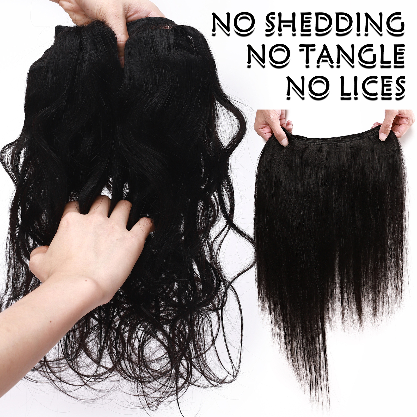 100% Human Hair Bundles Remy Virgin Hair Extensions Straight / Body / Water Wave