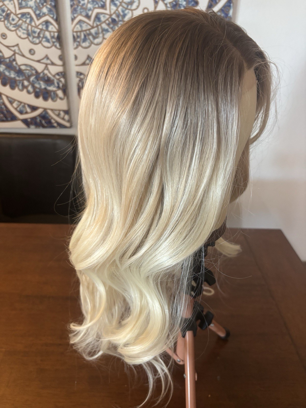 Lace Front Free Part Chelsey Smith Heat Safe Wig Rooted Blonde Long Wavy