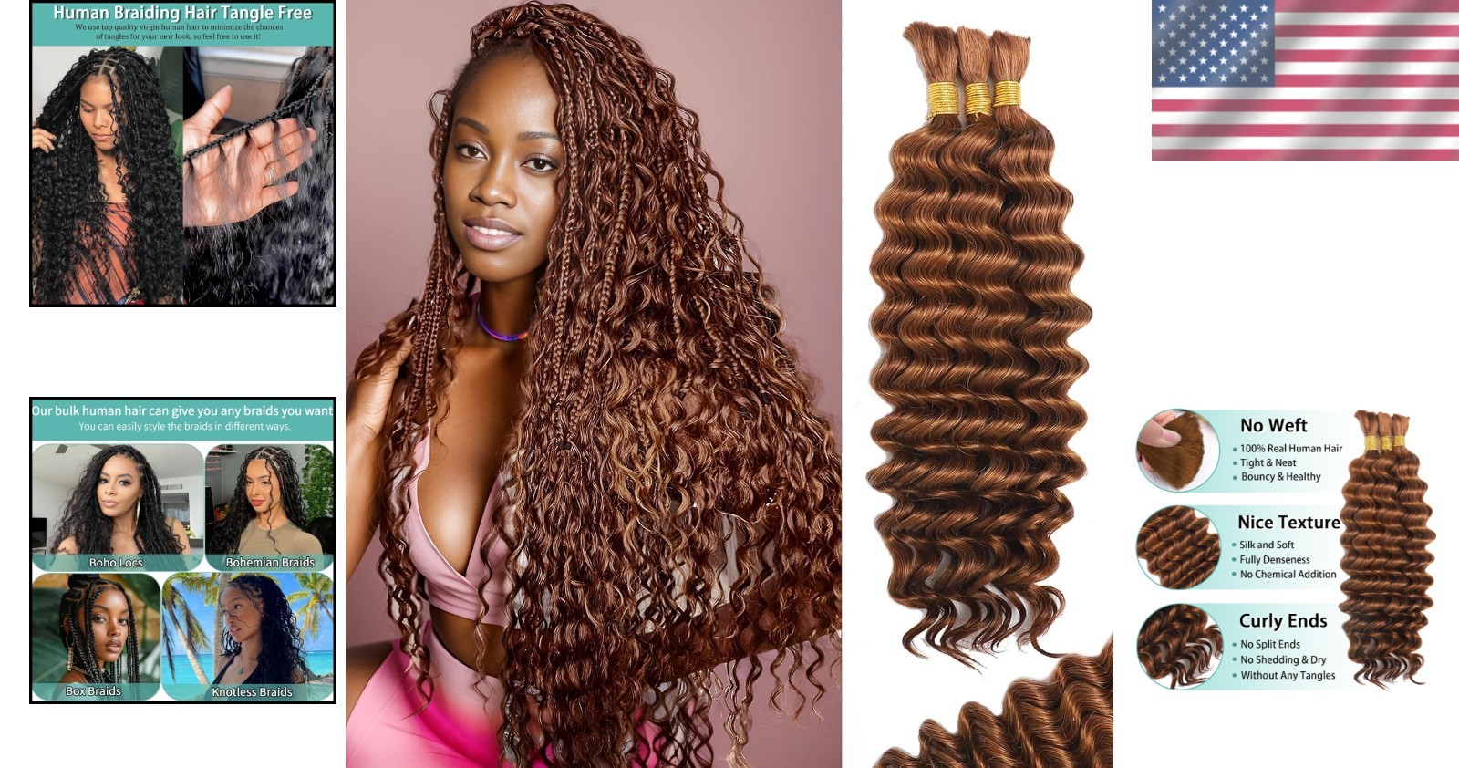 Boho Braiding Hair Pack – Auburn Ginger